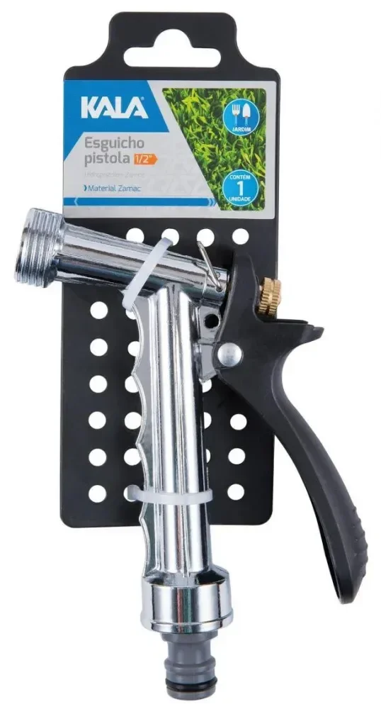 Esguicho Pistola Em Zamac 1/2 Prata Kala - Imagem 2