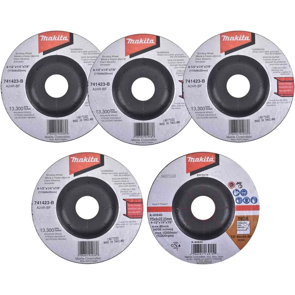 Esmerilhadeira Ang 720W Maleta E Discos Ga4534Kx Makita-220V - Imagem 5