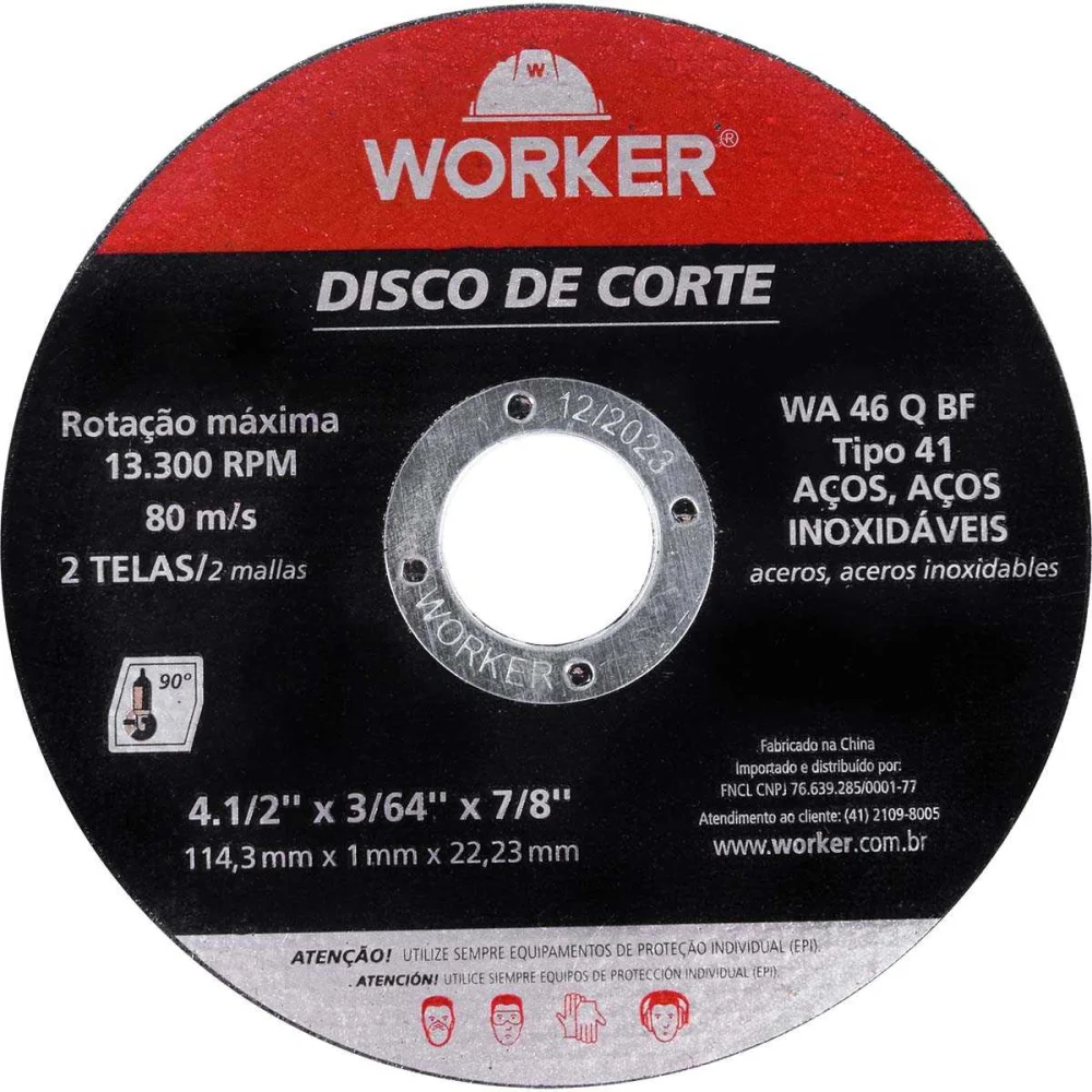 Esmerilhadeira Angular 650W 127V Com 6 Discos Worker - Imagem 5