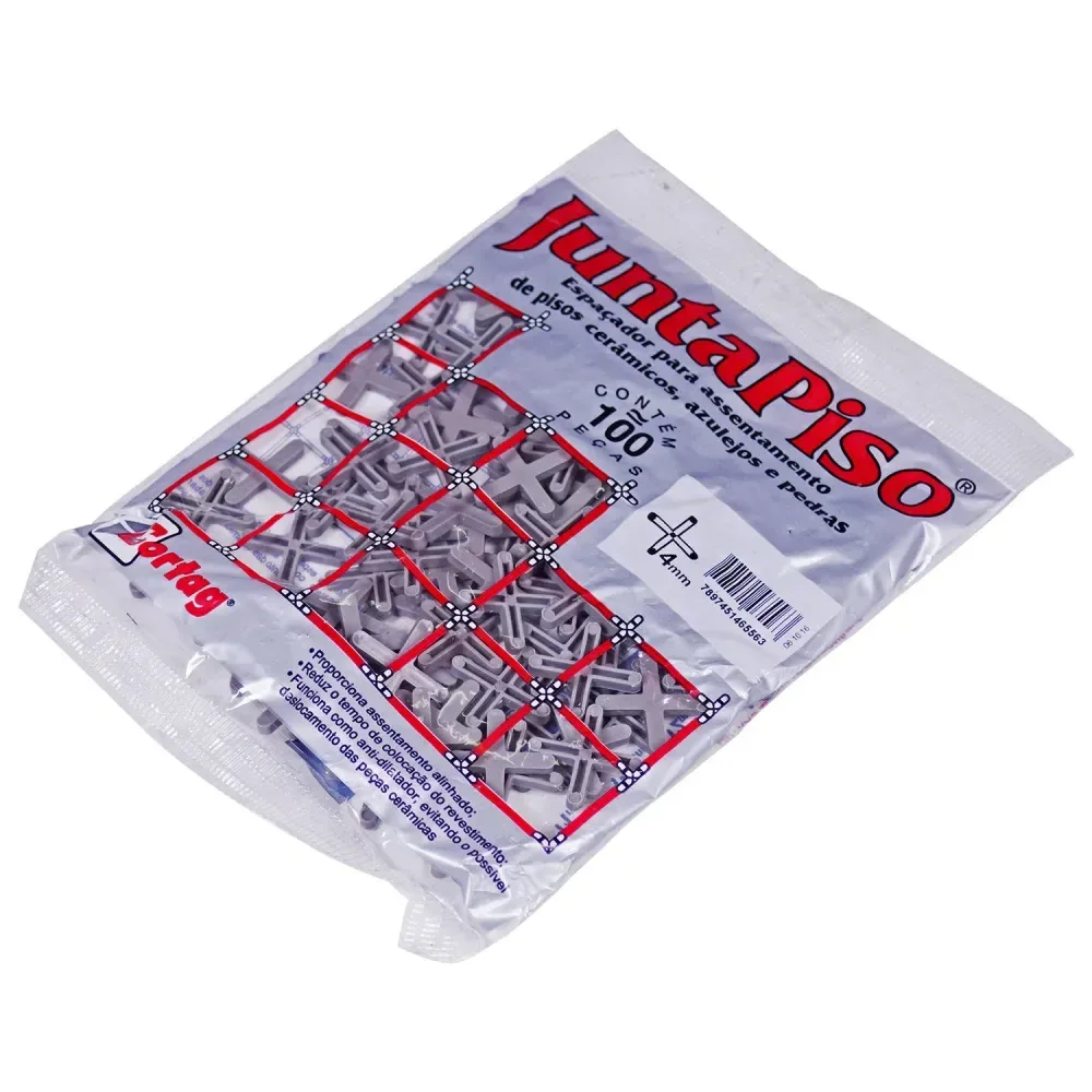Espaçador De Junta De Piso 4Mm 100 Peç Cinza Cortag - Imagem 2