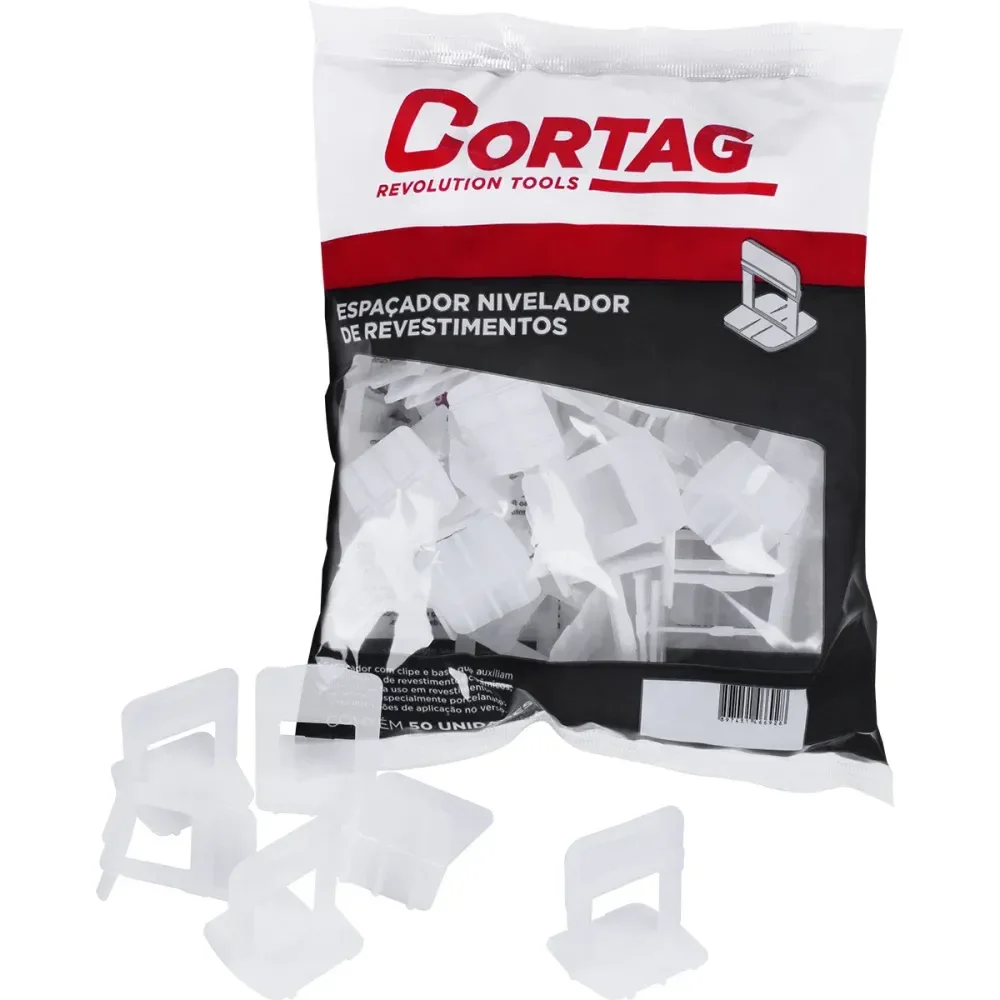 Espaçador Nivelador De Pisos Transparente Com 50 Peç 3Mm Cortag - Imagem 1