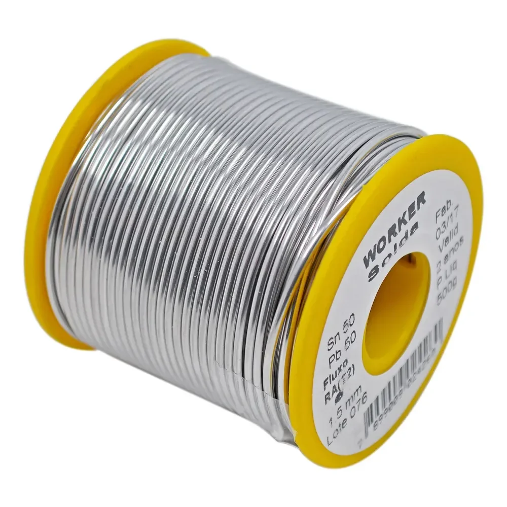 Fio De Estanho Para Solda 1,5Mm 50X50 582 Worker - 500Gr Carretel - Imagem 2