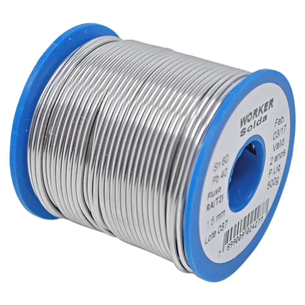 Fio De Estanho Para Solda 1,5Mm 60X40 469 Worker - 500Gr Carretel - Imagem 2