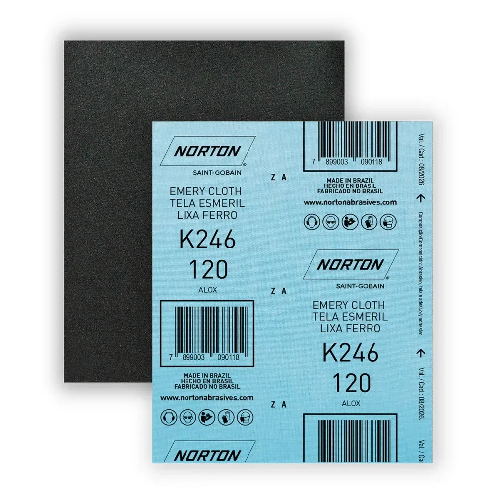 Folha De Lixa De Ferro K246 G120 225X275Mm Norton   - Imagem 3