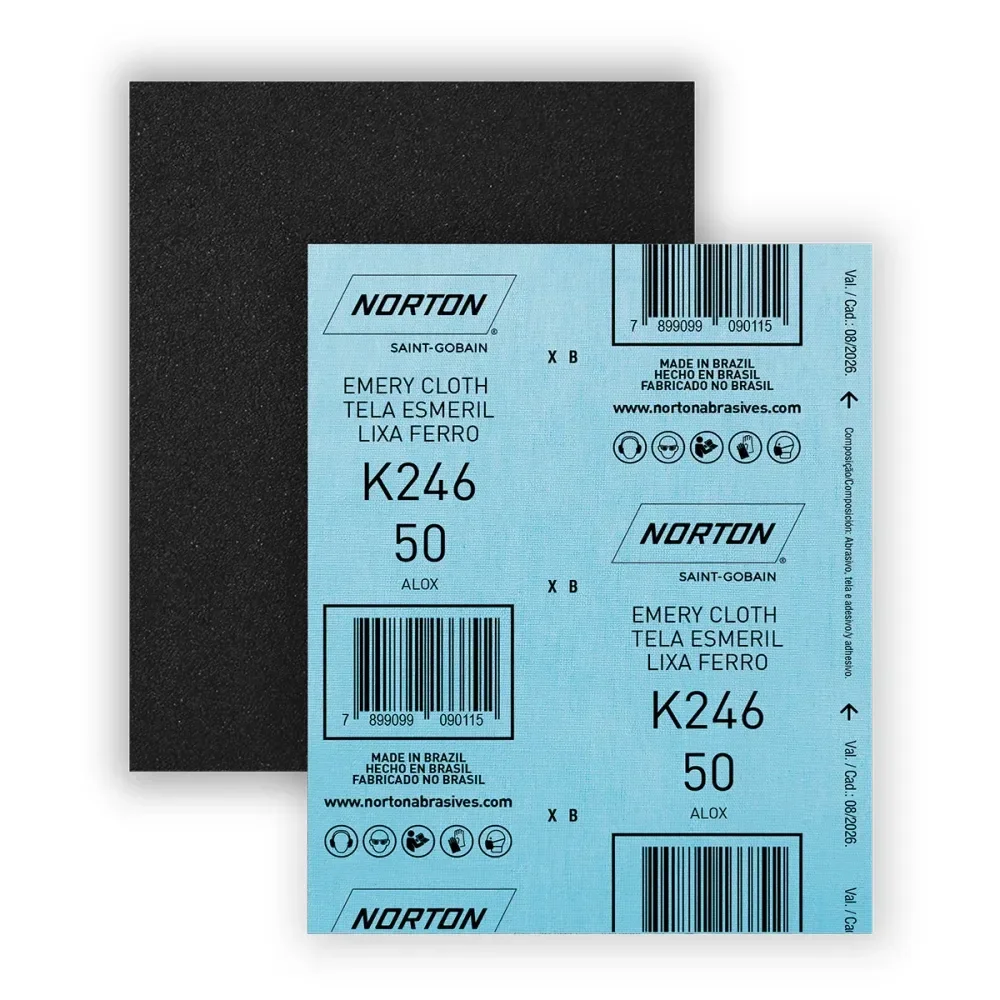 Folha De Lixa De Ferro K246 G50 225X275Mm Norton   - Imagem 2