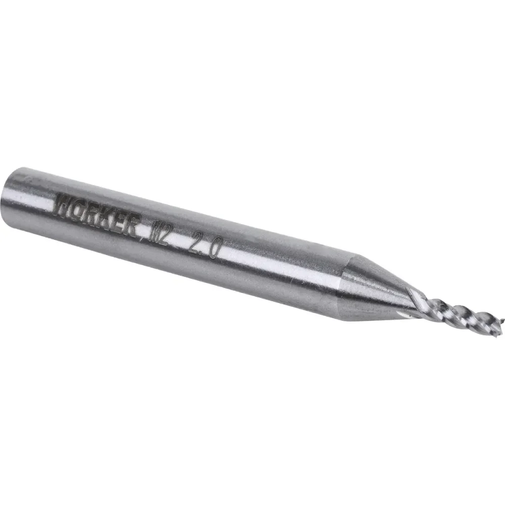 Fresa De Topo Reto Aço Rápido 2Mm Haste 6Mm Worker - Imagem 2