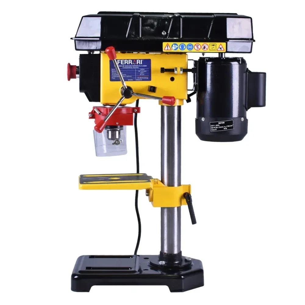 Furadeira De Bancada Com Morsa E Motor Fg13 350W 127V Ferrari - Imagem 3