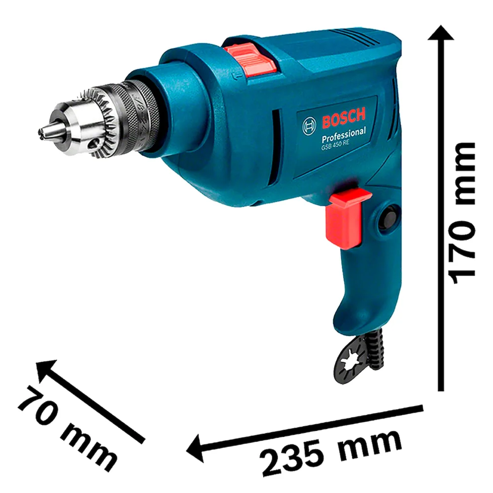 Furadeira De Impacto 3/8 450W Gsb450Re 127V Bosch - Imagem 4
