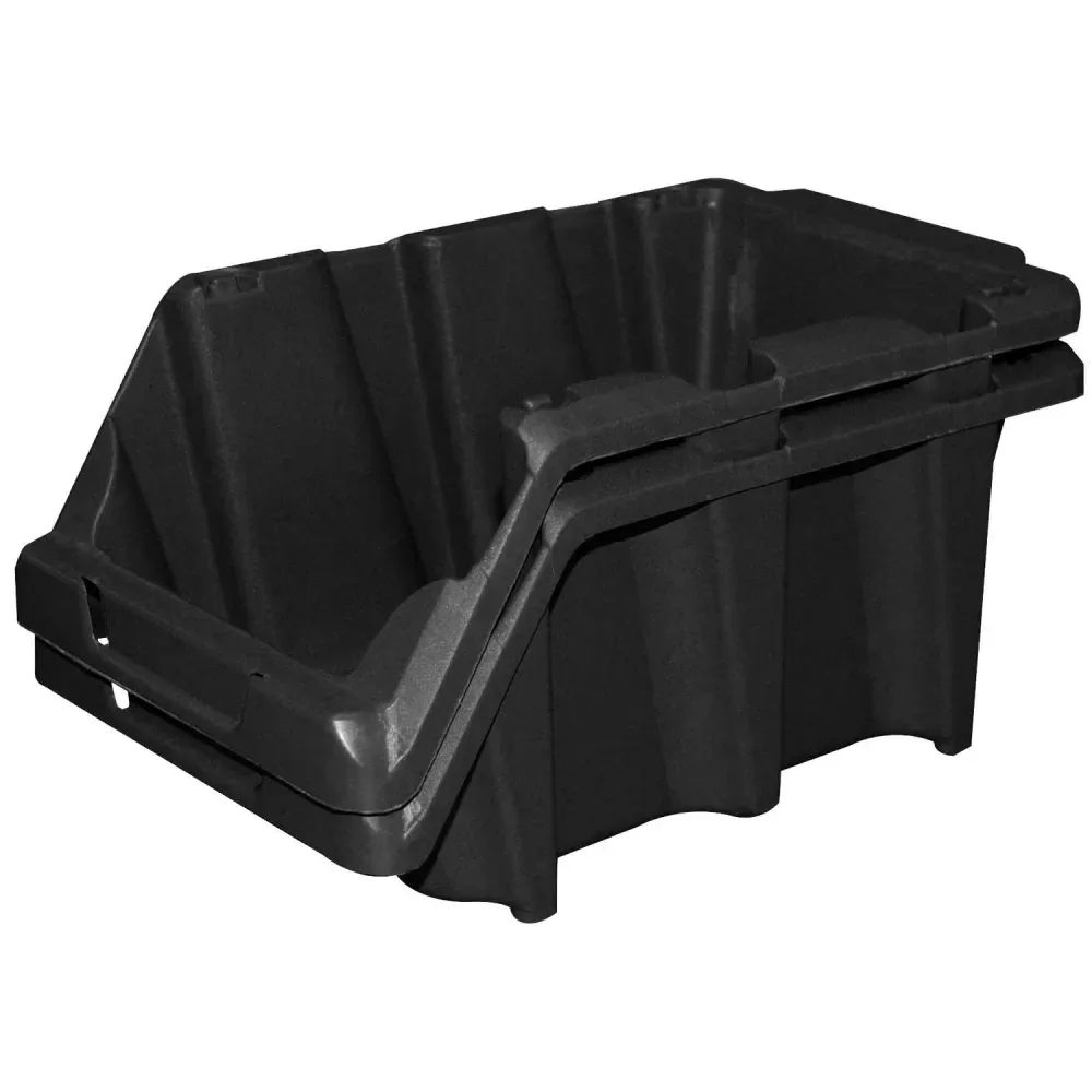 Gaveta Plástica Prática Empilhável Nº 5 Preta 42003 Presto - Imagem 2