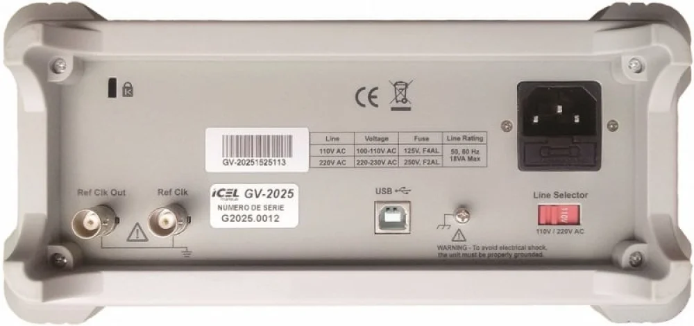 Gerador Arbitrário Gv-2025 2 Canais Icel - Imagem 3