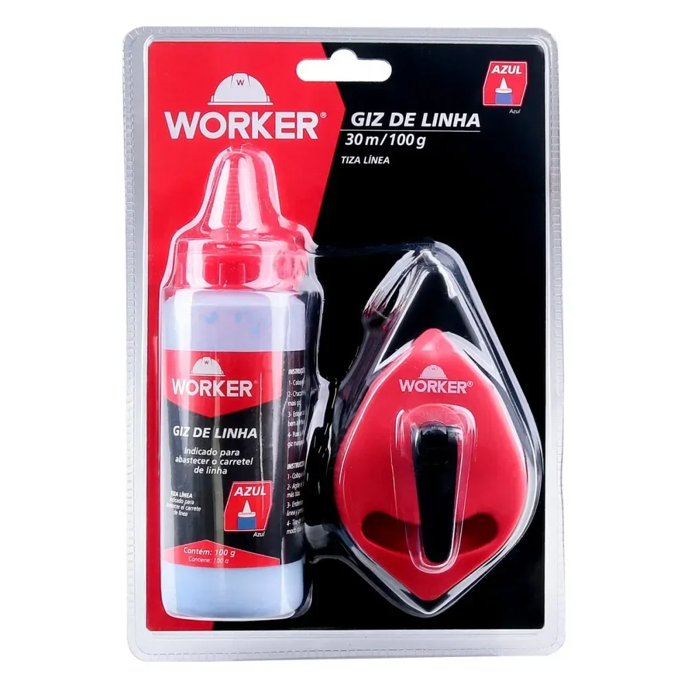Giz De Linha 30M 100G Azul Worker - Imagem 2