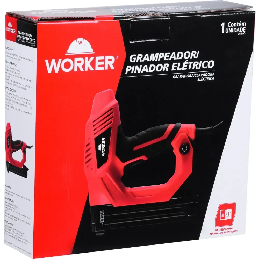 Grampeador E Pinador Elétrico 60Hz Worker - Imagem 5
