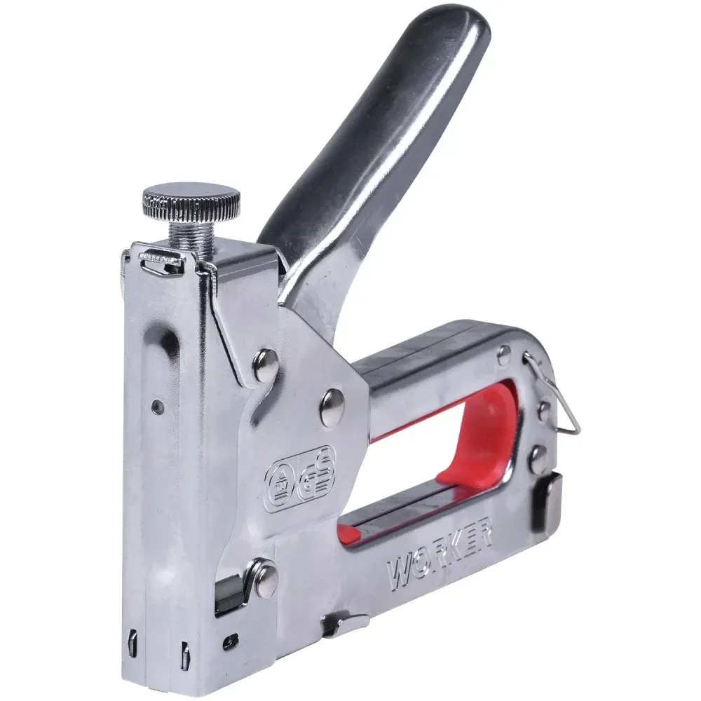 Grampeador Pinador Cromado Profissional 3 Em 1 Worker - Imagem 2