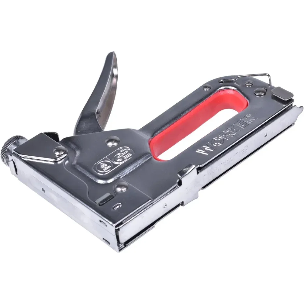 Grampeador Pinador Cromado Profissional 3 Em 1 Worker - Imagem 5