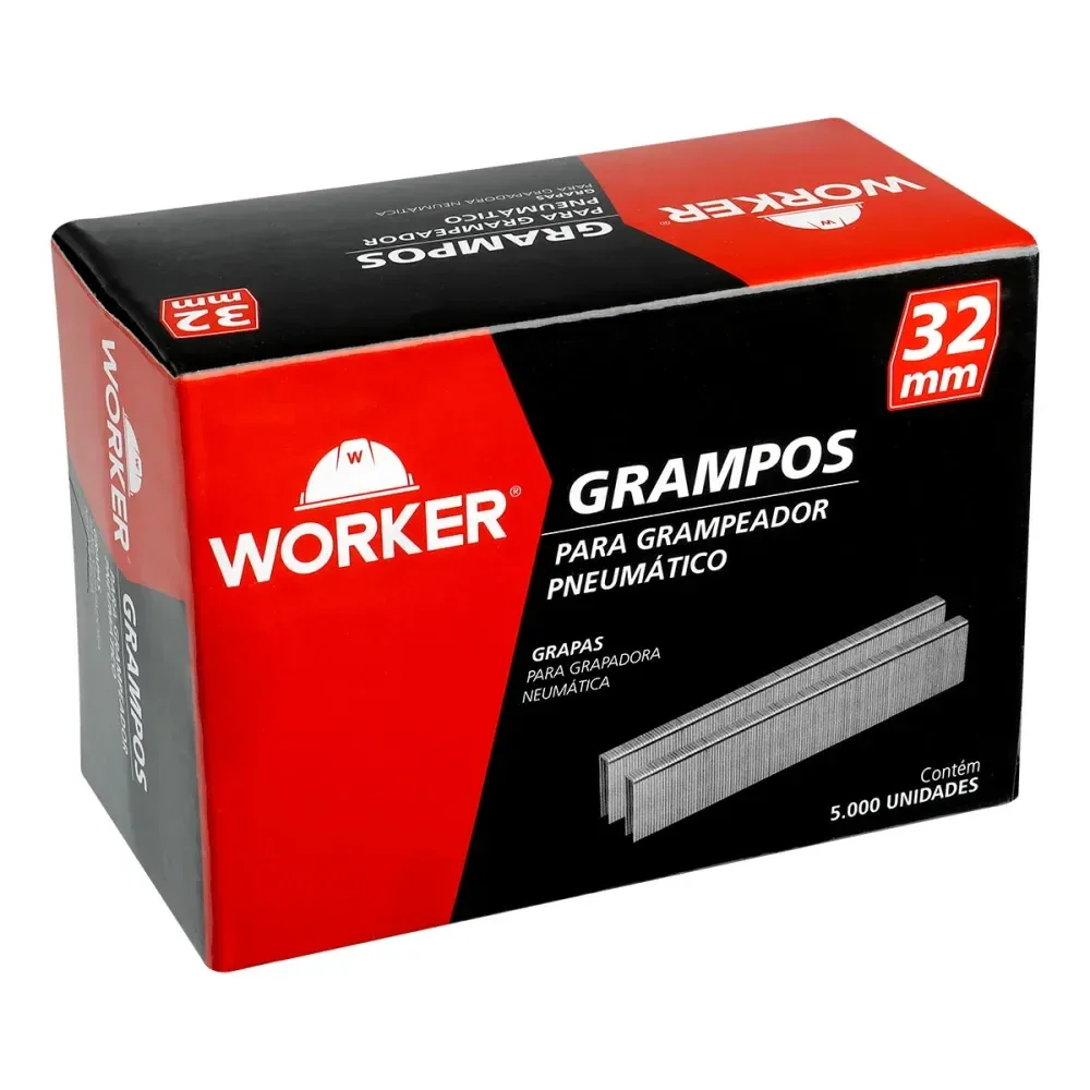 Grampo Para Grampeador Pneumático “90” 5.000 Peç 32Mm Worker - Imagem 2