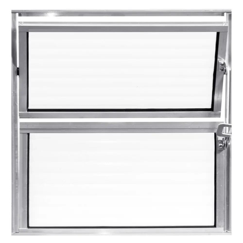 Janela Basculante Canelada Em Alumínio 40X40Cm Aluvid - Imagem 2