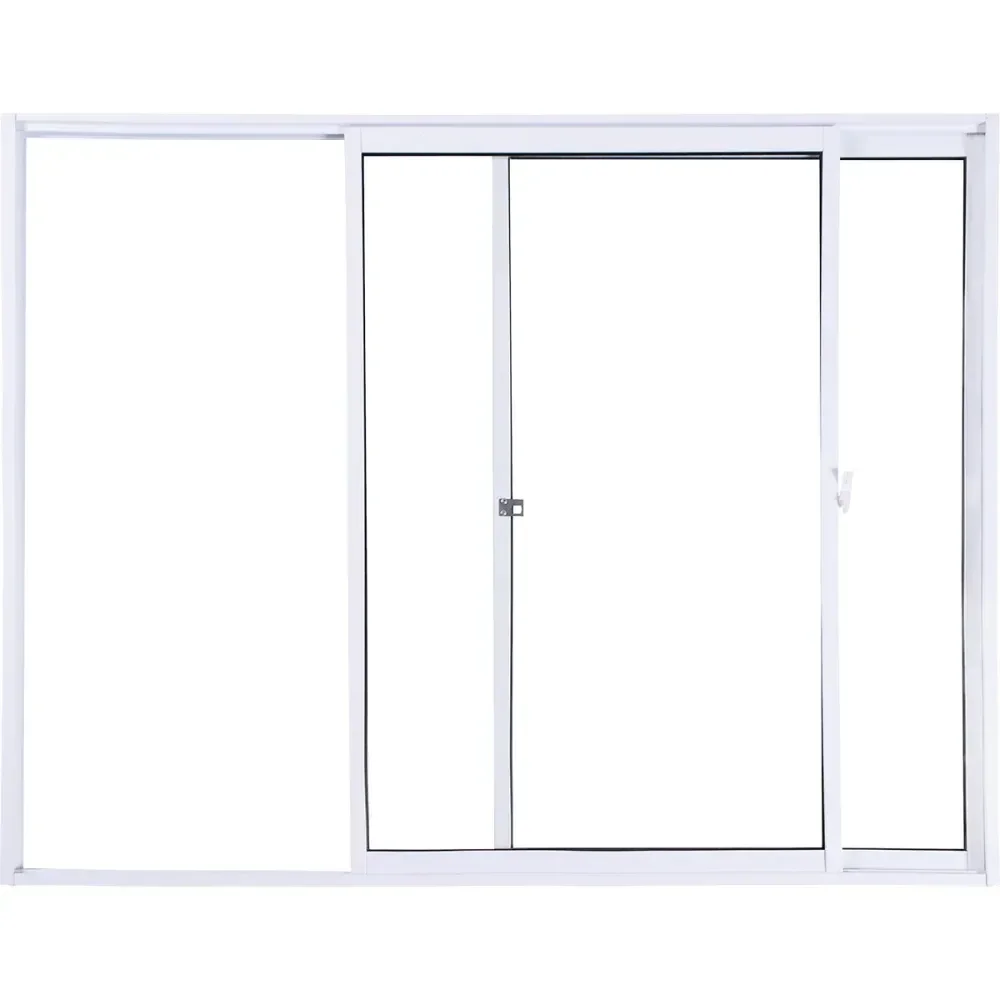 Janela De Alumínio Slim Branca 2 Folhas 100X120Cm Aluvid - Imagem 2