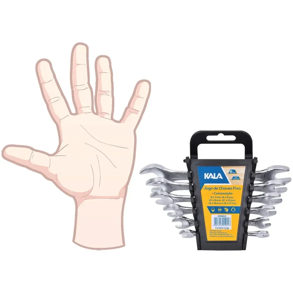Jogo Chave Fixa 6 A 17Mm 6 Peç Kala - Imagem 6