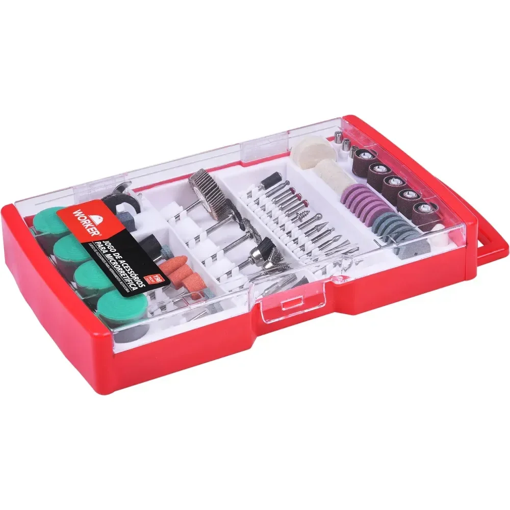 Jogo De Acessórios Para Microrretífica 198 Peç Worker - Imagem 4