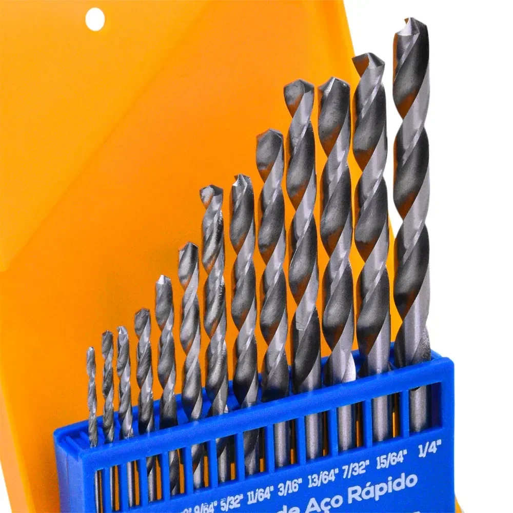 Jogo De Broca De Aço Rápido 13 Pcs 1/16 A 1/4 Kala - Imagem 2