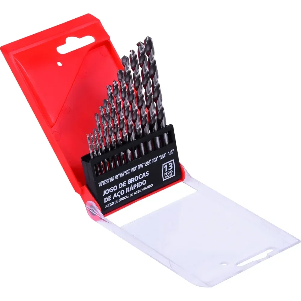 Jogo De Broca Em Aço Rápido 1/16-1/4 13 Peç Worker - Imagem 2