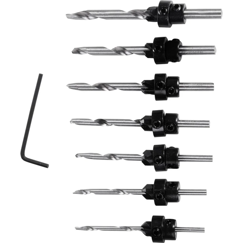 Jogo De Brocas Com Escareador 8 Peç Worker - Imagem 2