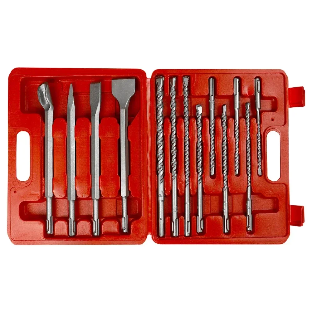 Jogo De Brocas E Talhadeiras Sds Plus 13 Peç Worker - Imagem 3