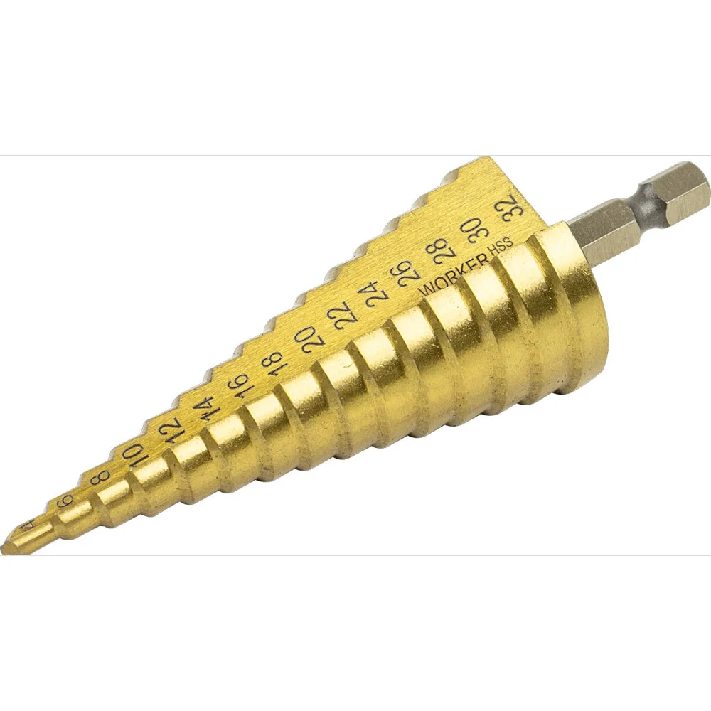 Jogo De Brocas Escalonadas 4-32Mm 3 Peç Worker - Imagem 2