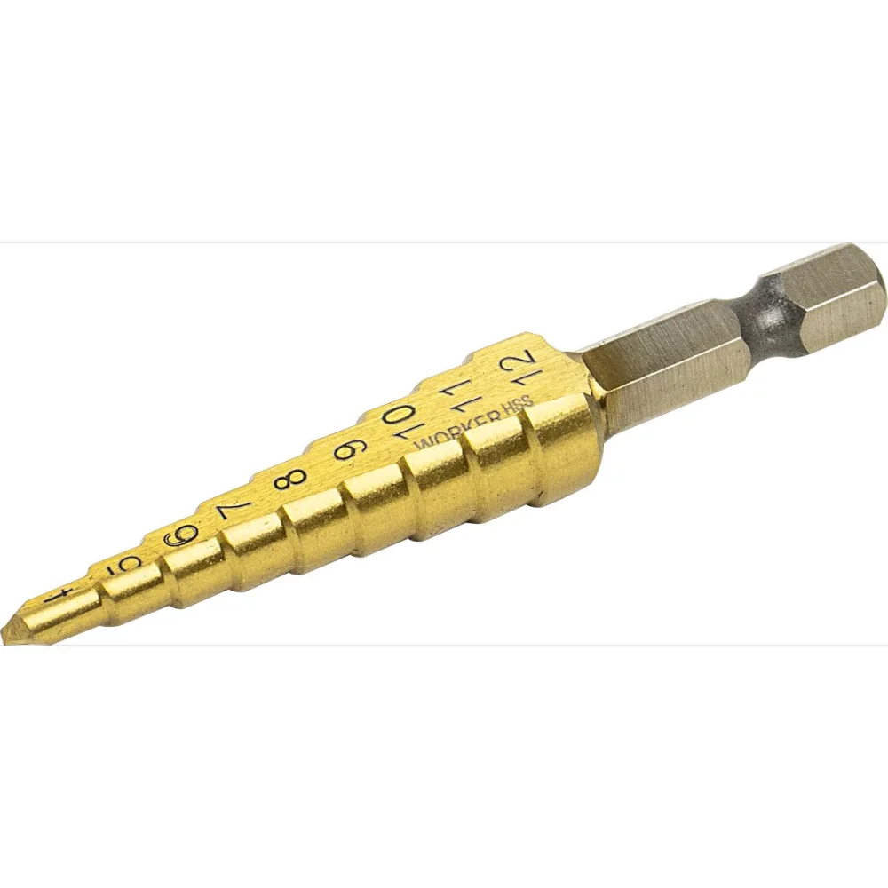 Jogo De Brocas Escalonadas 4-32Mm 3 Peç Worker - Imagem 3