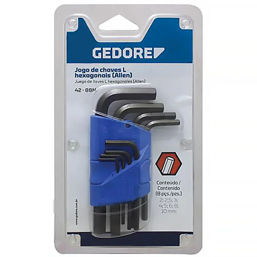 Jogo De Chave L Hexagonais Allen Com 19 Peç Gedore - Imagem 2
