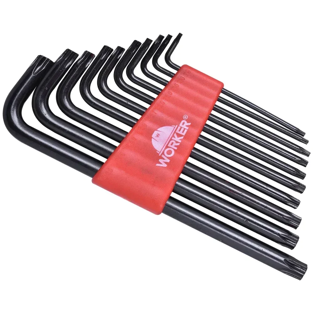 Jogo De Chave Torx Longa T9-T50 10 Peç Worker - Imagem 2