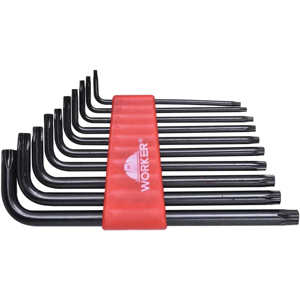 Jogo De Chave Torx Longa T9-T50 10 Peç Worker - Imagem 3