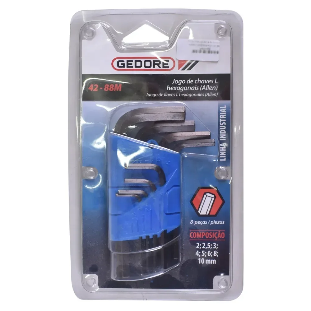 Jogo De Chaves Allen Curtas 2 A 10Mm 42-88M Gedore - 8 Peç - Imagem 5