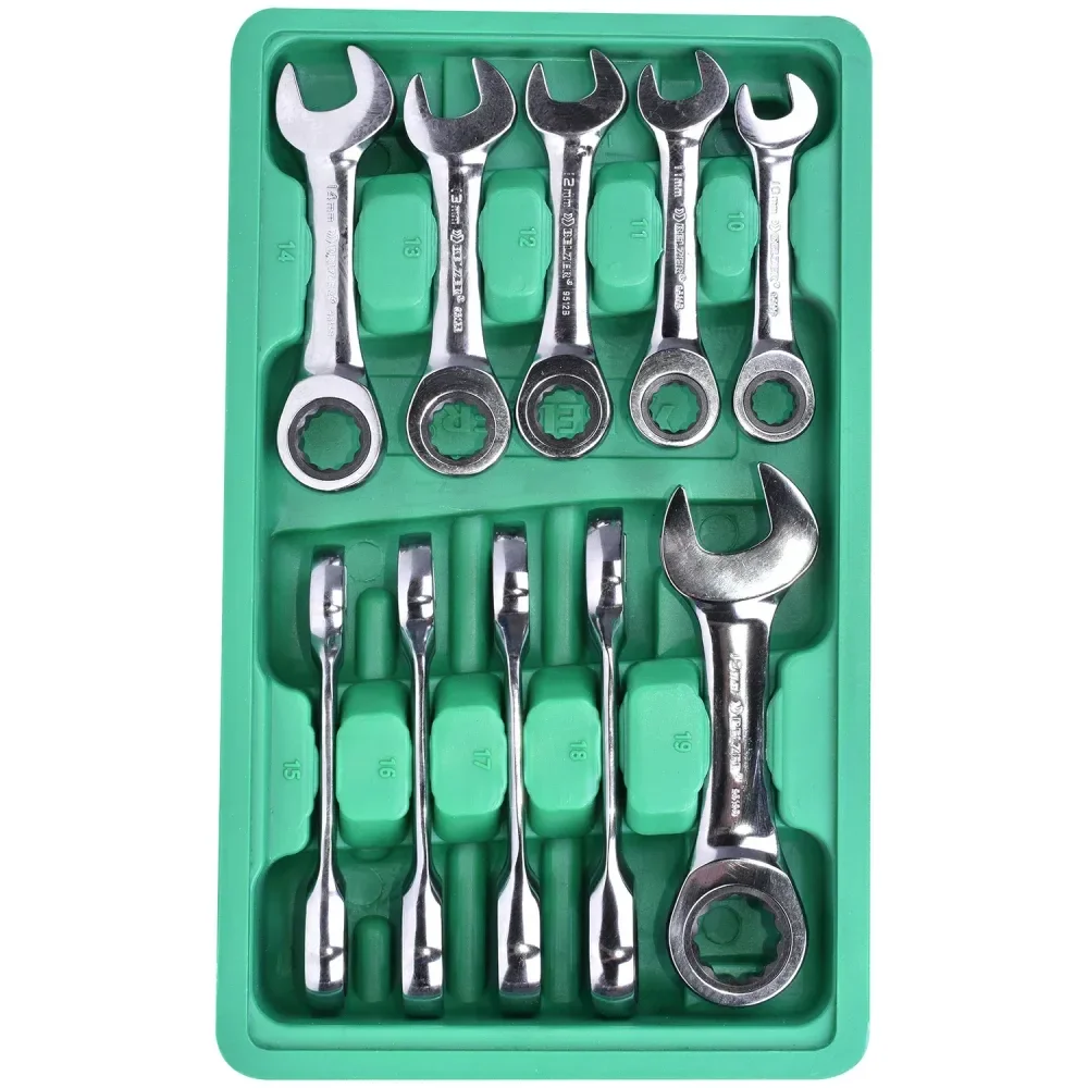 Jogo De Chaves Curtas C/Catraca 10 A 19Mm 10 Pçs Belzer/Sata - Imagem 2