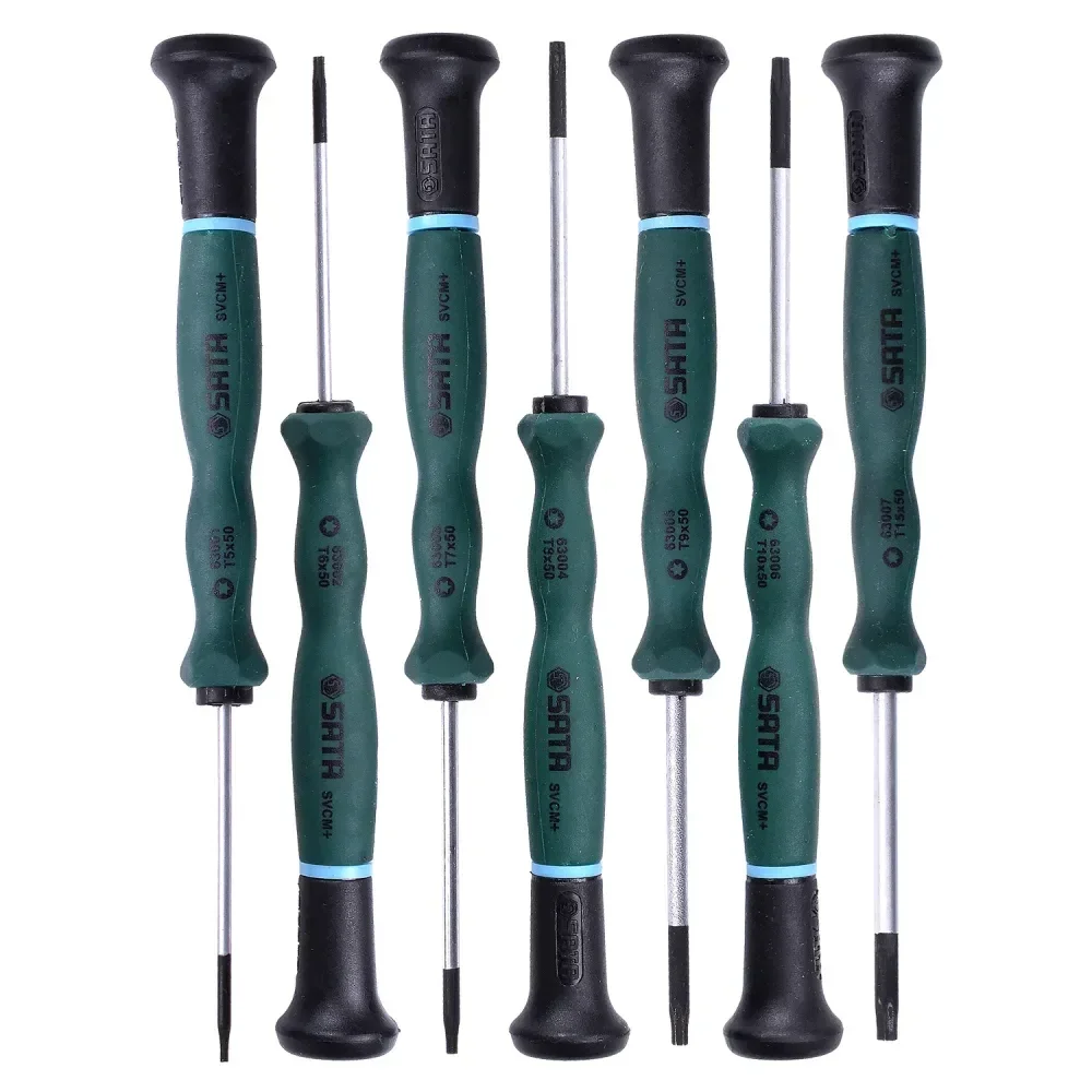 Jogo De Chaves Fendas Torx Retas T5-T15 Com 7 Peç Sata - Imagem 5