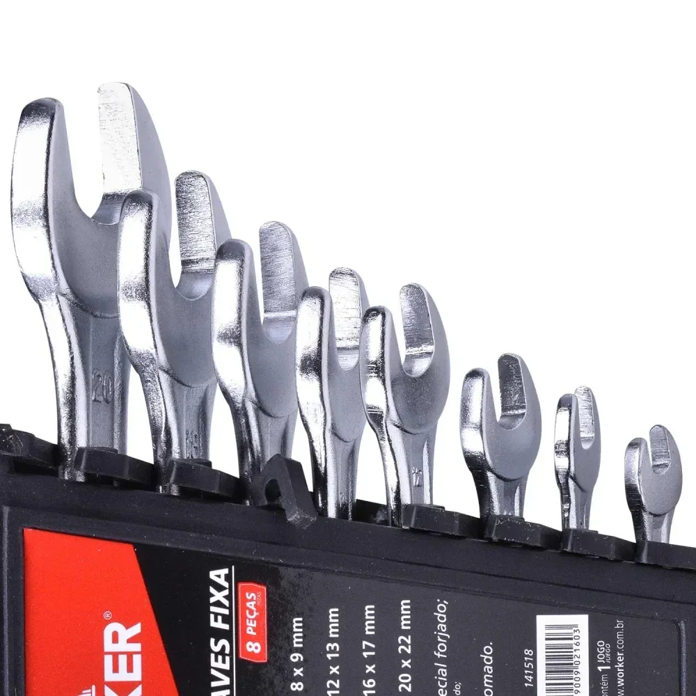 Jogo De Chaves Fixas 8 Peç 6 A 22Mm Worker - Imagem 4