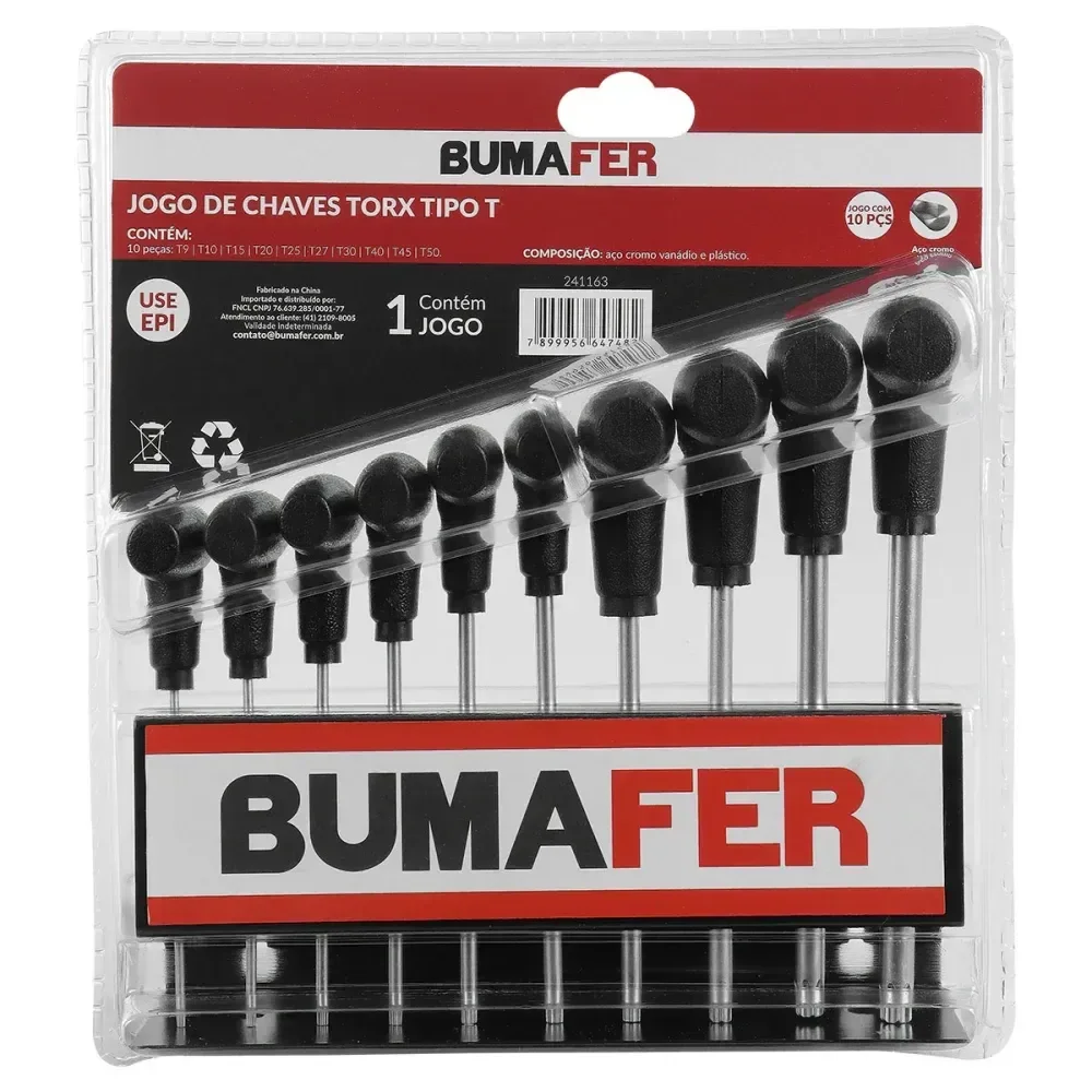 Jogo De Chaves Torx T 10 Peç Bumafer - Imagem 6