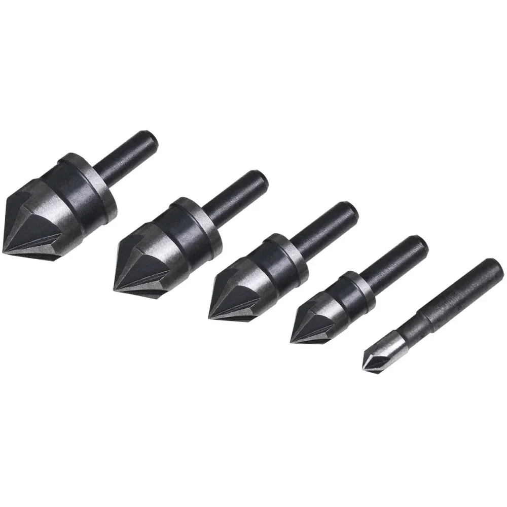 Jogo De Escareadores Em Aço Rápido 1/4 Com 5 Peç Worker - Imagem 2