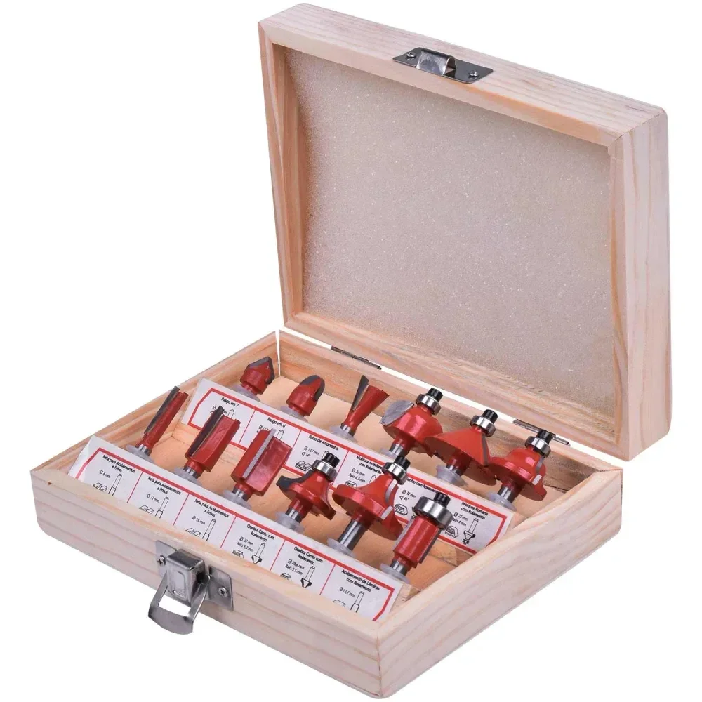 Jogo de Fresas para Madeira 6mm 12 Peç Worker Oferta