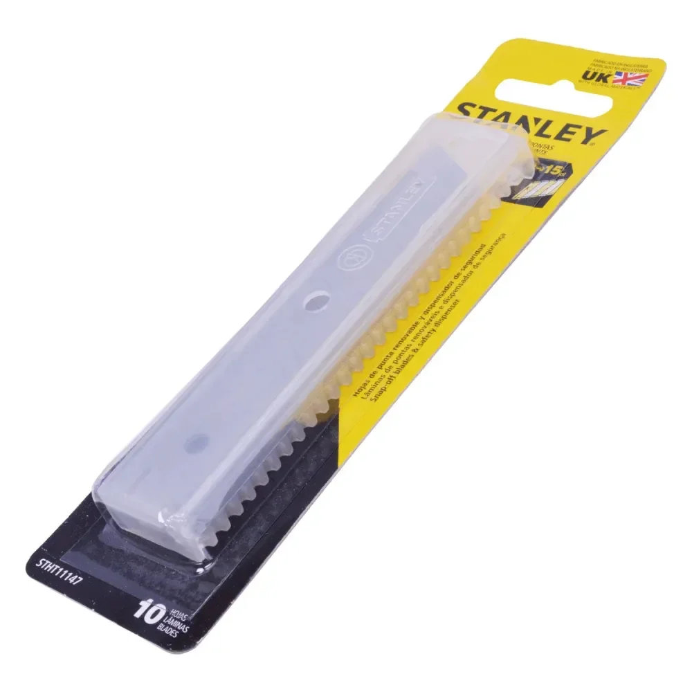 Jogo De Lâminas Para Estilete 10 Pçs Retrátil 18Mm Stanley - Imagem 4