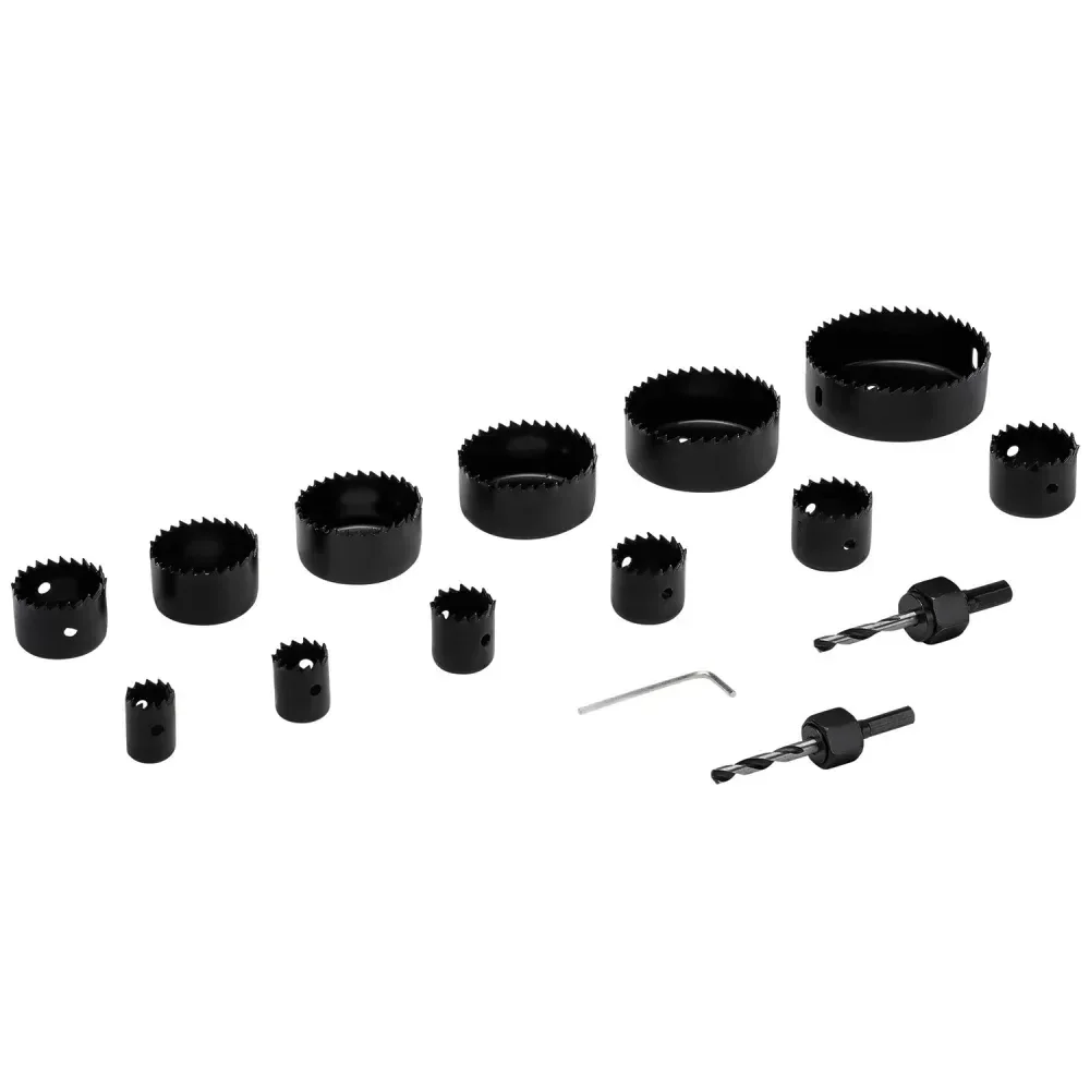 Jogo De Serra Copos Para Furos Em Madeira Com 15 Peç Worker - Imagem 2