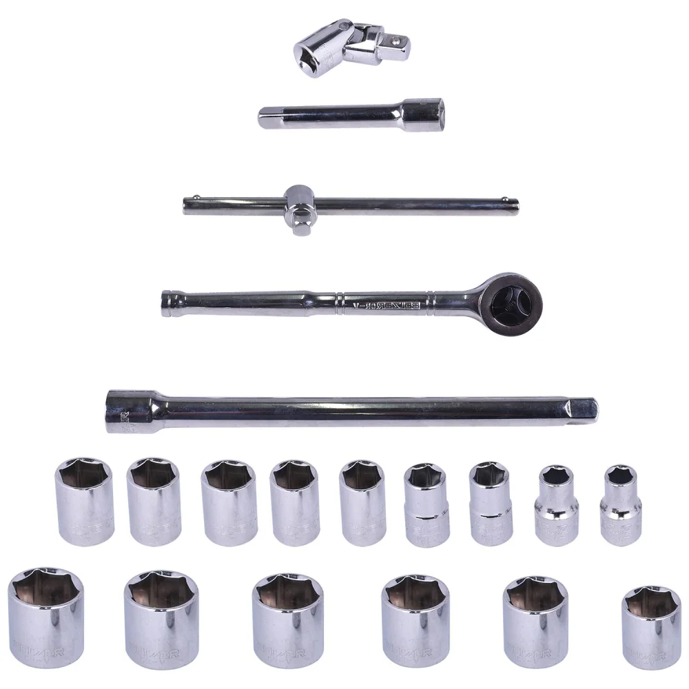 Jogo De Soquete 3/8” A 1.1/4” Encaixe 1/2” 20 Pçs Belzer/Sata - Imagem 2
