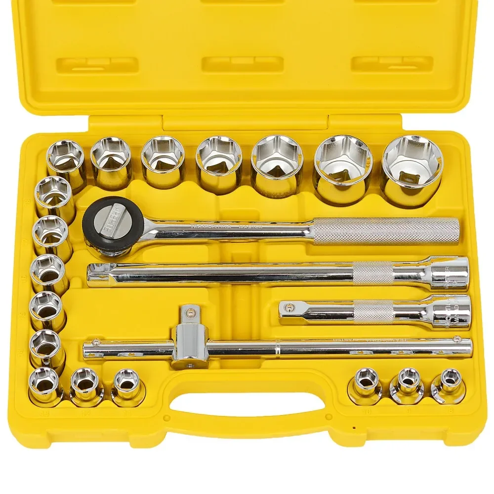 Jogo De Soquete 8 A 32 Mm 1/2 Sextavado 22 Peç Tramontina Master - Imagem 2