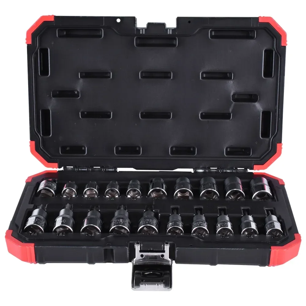 Jogo De Soquetes 3/8 Mais 1/2 Tx Com 20Pcs Gedore Red - Imagem 2