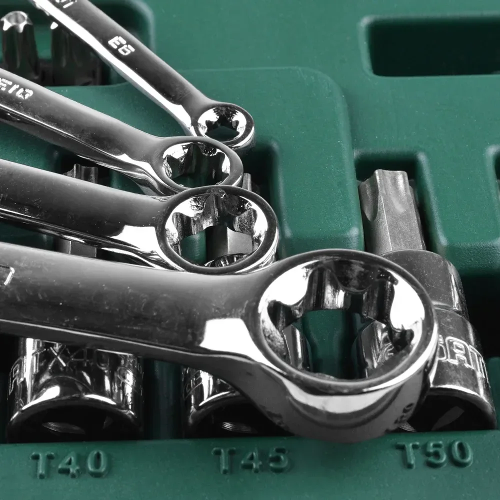 Jogo De Soquetes E Chaves E-Torx 3/8 St09010Sj Sata -35 Pçs - Imagem 4