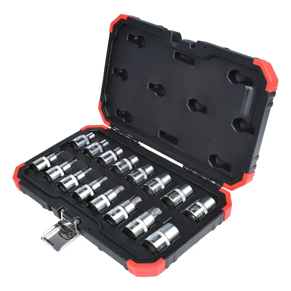 Jogo De Soquetes E Chaves Hexalobular 1/2 Tx 16 Peç Gedore Red - Imagem 3