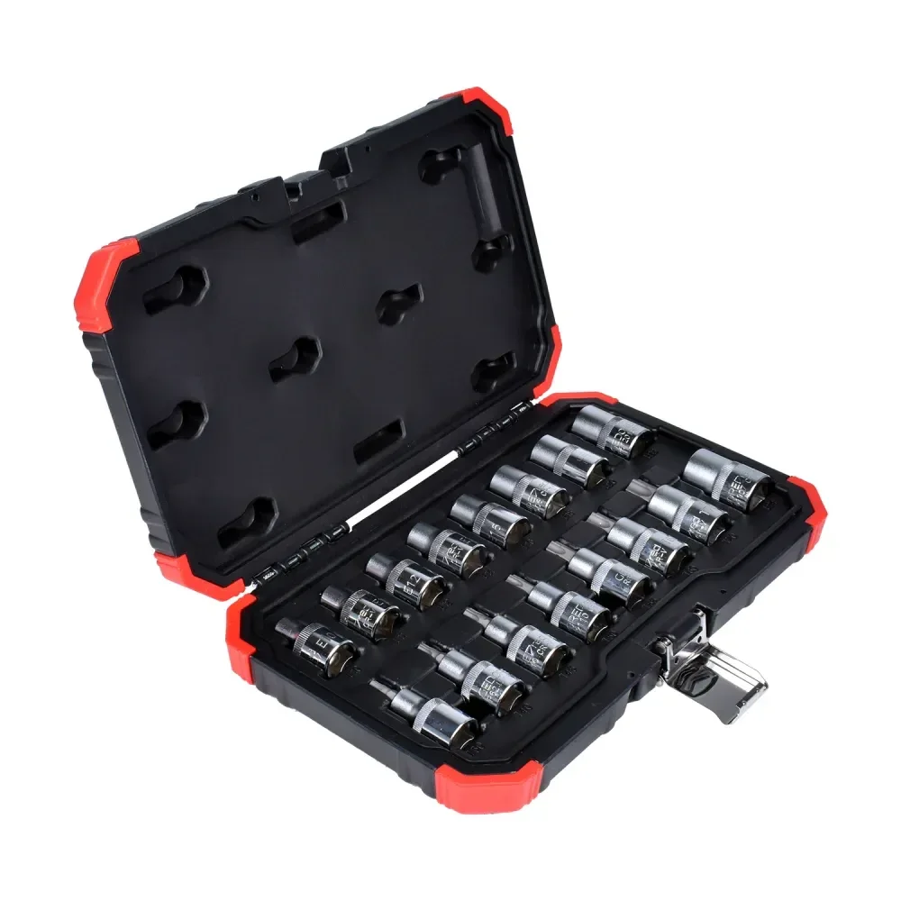 Jogo De Soquetes E Chaves Hexalobular 1/2 Tx 16 Peç Gedore Red - Imagem 5