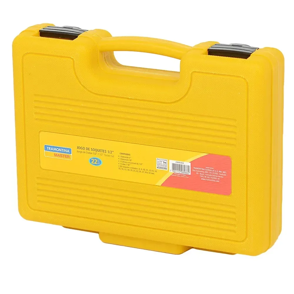 Jogo De Soquetes Estriados 1/2 22 Peç Tramontina - Imagem 5