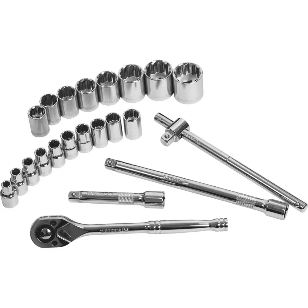 Jogo De Soquetes Estriados 22 Peç Worker - Imagem 2