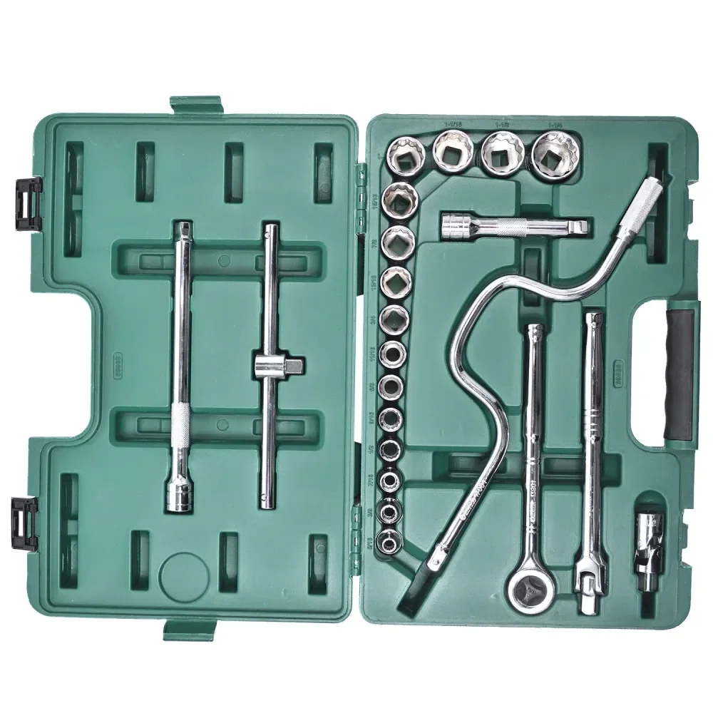 Jogo De Soquetes Estriados Em Cr-V Com 22 Peças1/2 Sata - Imagem 2